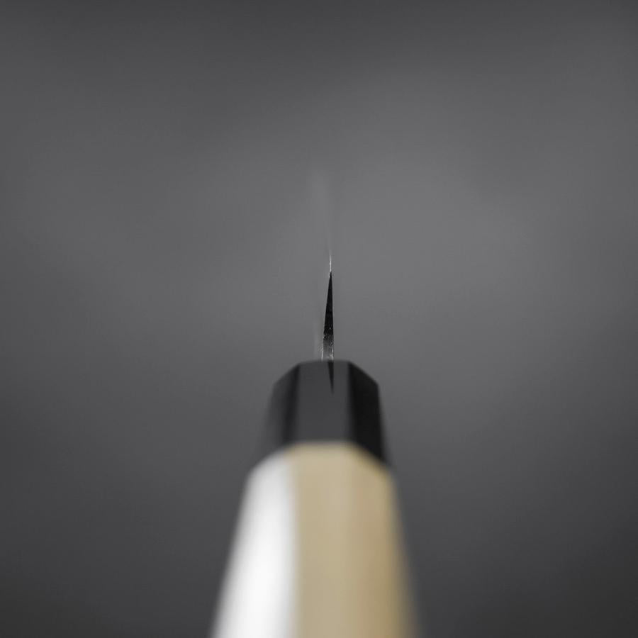 Petty Blue Steel #1 Stainless Clad Kurouchi Buffalo Magnolia Handle 150mm