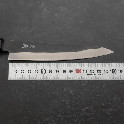 Petty Blue Steel #1 Stainless Clad Kurouchi Buffalo Magnolia Handle 150mm