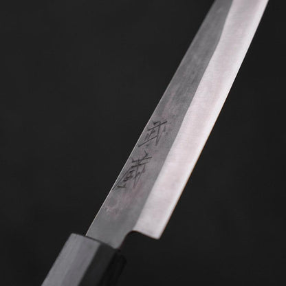 Petty Blue Steel #1 Stainless Clad Kurouchi Dark Blue Urushi Handle 150mm