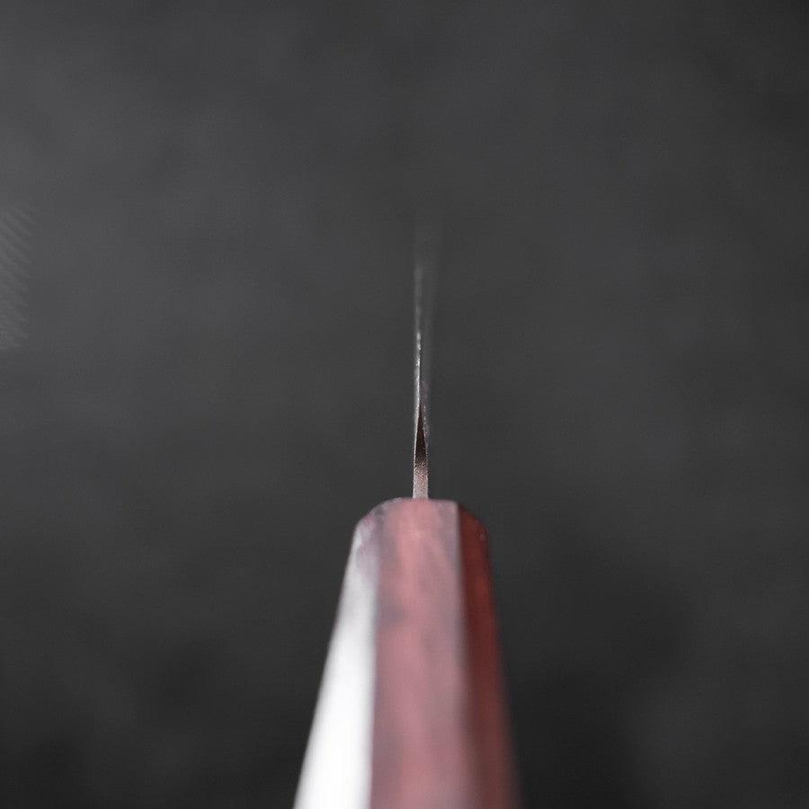 Petty Blue Steel #1 Stainless Clad Kurouchi Purple Urushi Handle 150mm