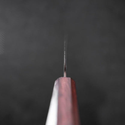 Petty Blue Steel #1 Stainless Clad Kurouchi Purple Urushi Handle 150mm