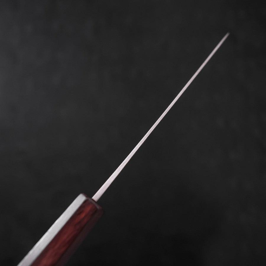 Petty Blue Steel #1 Stainless Clad Kurouchi Purple Urushi Handle 150mm