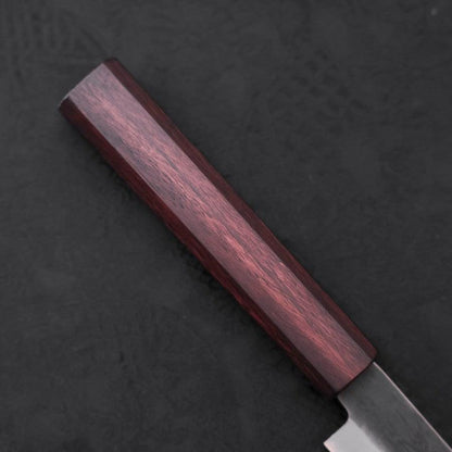 Petty Blue Steel #1 Stainless Clad Kurouchi Purple Urushi Handle 150mm