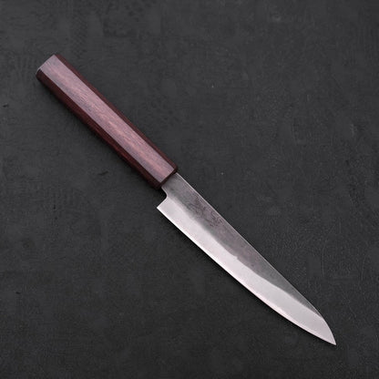 Petty Blue Steel #1 Stainless Clad Kurouchi Purple Urushi Handle 150mm