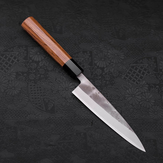 Petty Blue Steel #2 Nashiji Stainless Clad Buffalo Teak Handle 135mm