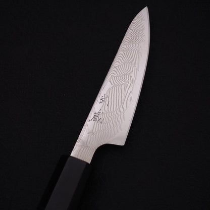 Petty SLD Wave Nickel Damascus Buffalo Ebony Handle 90mm