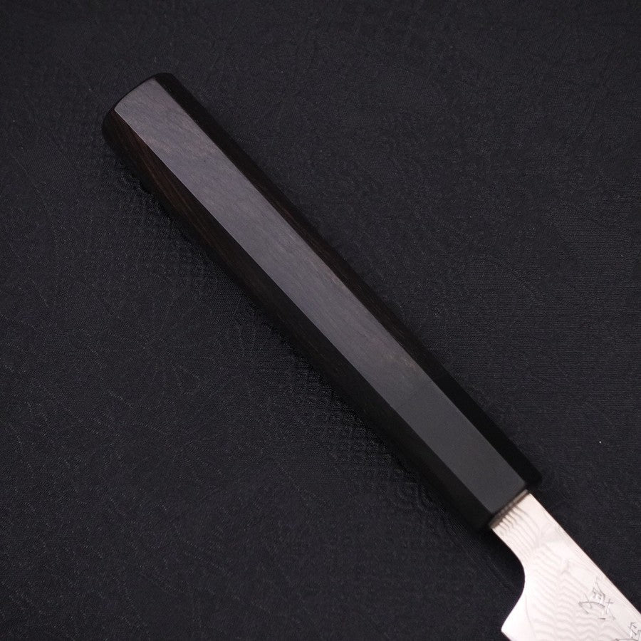 Petty SLD Wave Nickel Damascus Buffalo Ebony Handle 90mm