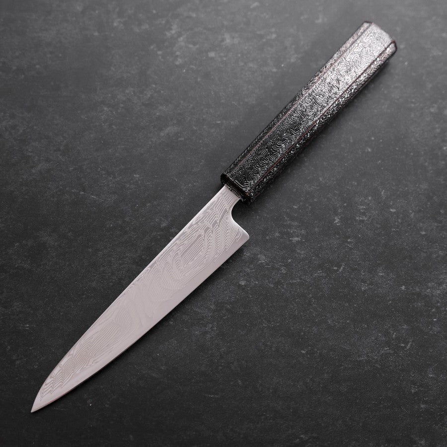 Petty SLD Wave Nickel Damascus Silver Pattern Urushi Handle 135mm