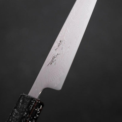 Petty SLD Wave Nickel Damascus Silver Pattern Urushi Handle 135mm