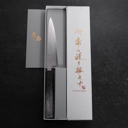 Petty SLD Wave Nickel Damascus Silver Pattern Urushi Handle 135mm