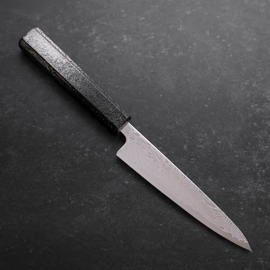 Petty SLD Wave Nickel Damascus Silver Pattern Urushi Handle 135mm