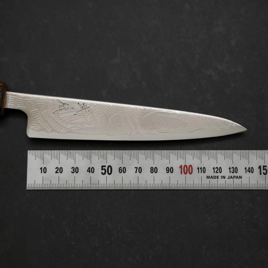 Petty SLD Wave Nickel Damascus Sumi Urushi Handle 135mm