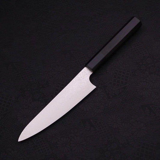 Petty Silver Steel #3 Damascus Buffalo Ebony Handle 150mm
