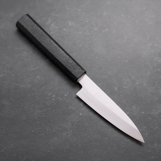 Petty Silver Steel #3 Polished Black Ishime Urushi Handle 110mm