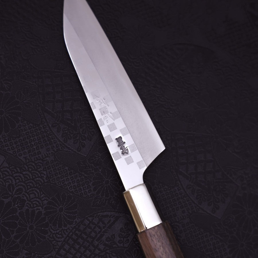 Petty Silver Steel #3 Walnut Ichimatsu Handle 135mm