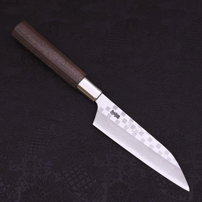 Petty Silver Steel #3 Walnut Ichimatsu Handle 135mm