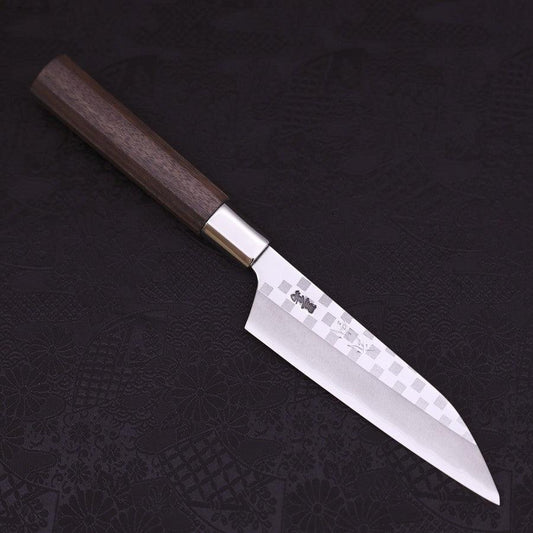 Petty Silver Steel #3 Walnut Ichimatsu Handle 135mm