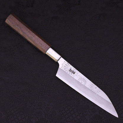 Petty Silver Steel #3 Walnut Kiku Handle 135mm