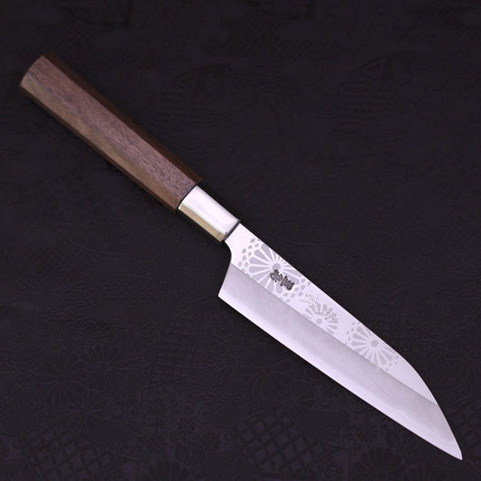 Petty Silver Steel #3 Walnut Kiku Handle 135mm