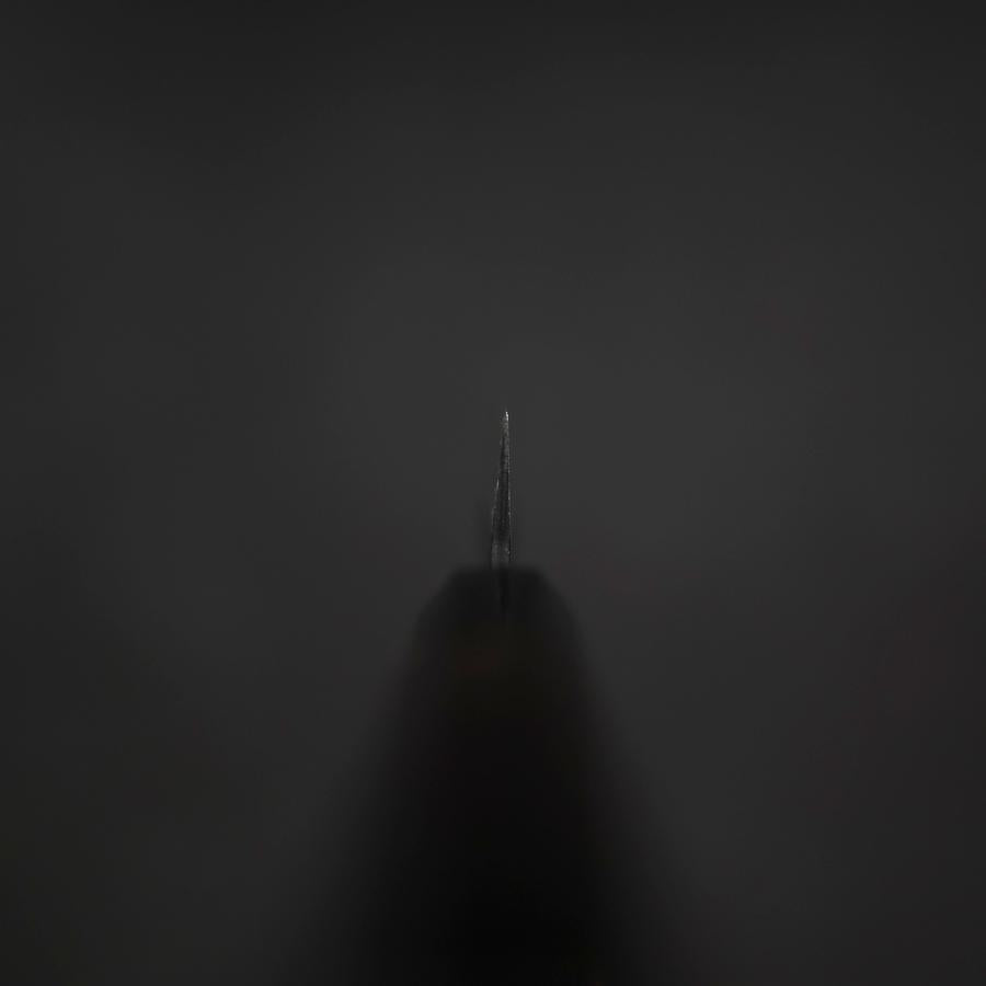 Petty Stainless Clad Blue Super Kurouchi Tsuchime Buffalo Ebony Handle 135mm