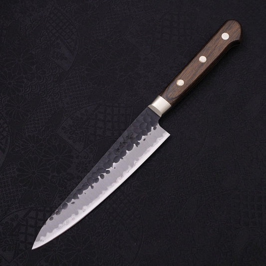 Petty Stainless Clad Blue Super Kurouchi Tsuchime Western Handle 150mm