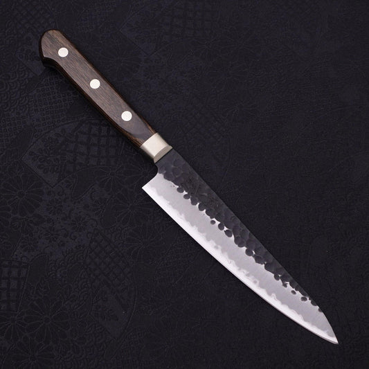 Petty Stainless Clad Blue Super Kurouchi Tsuchime Western Handle 150mm