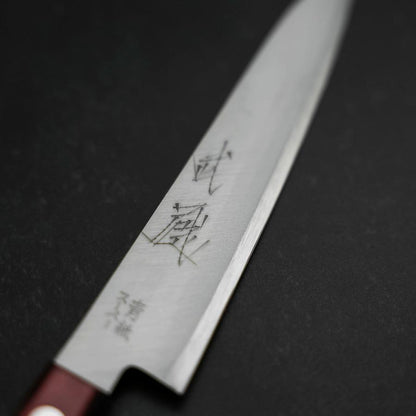 Petty Stainless Clad Blue Super Polished Western Black Red Handle 150mm