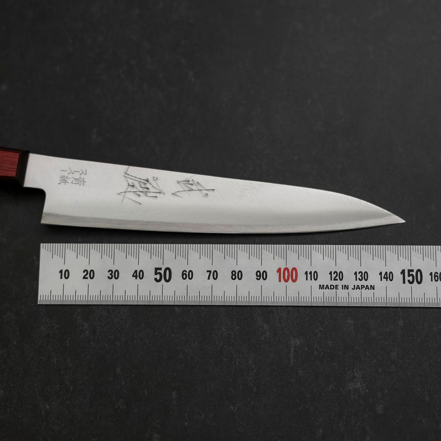 Petty Stainless Clad Blue Super Polished Western Black Red Handle 150mm