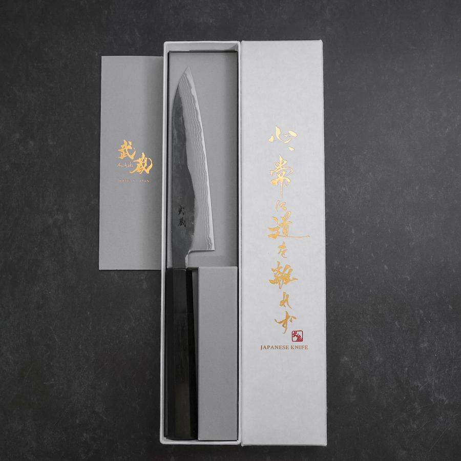 Petty V-Toku 2 Kurouchi Damascus Buffalo Ebony Handle 145mm