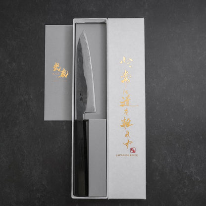 Petty V-Toku 2 Kurouchi Damascus Buffalo Ebony Handle 145mm