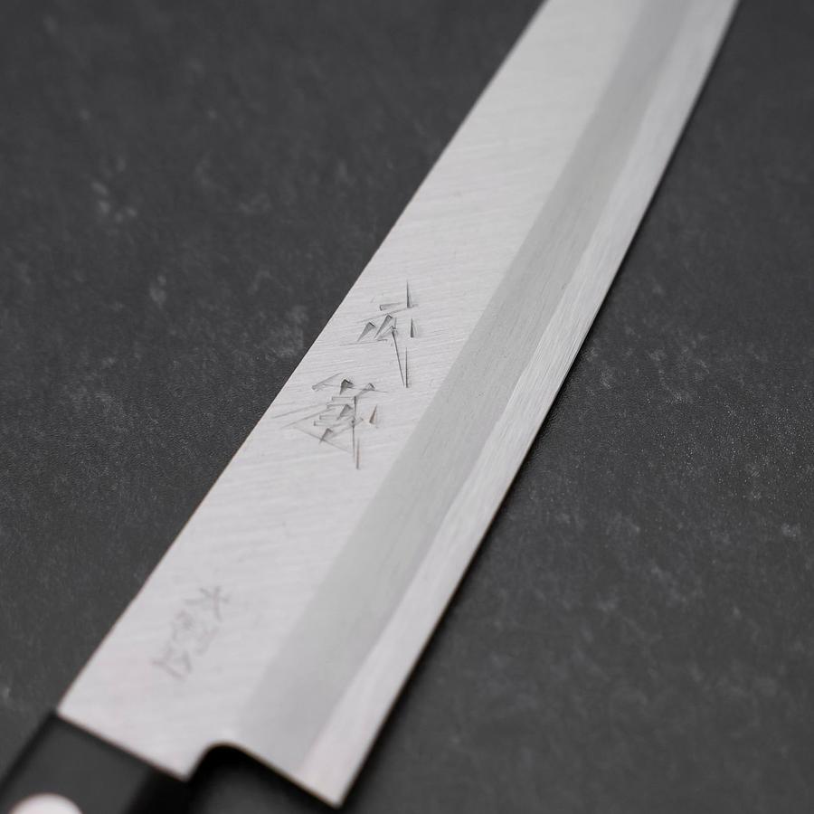 Petty VG-1 Polished Western Black Handle 145mm (Tsuba-nashi)