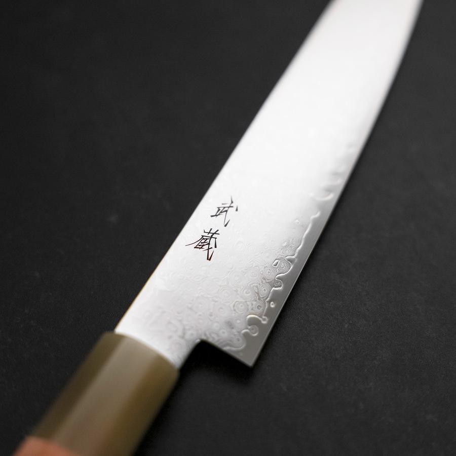 Petty VG-10 Damascus Buffalo Light Pink Maple Handle 150mm