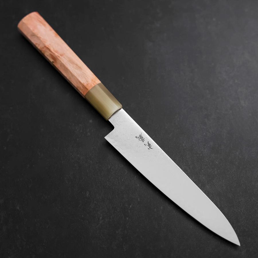 Petty VG-10 Damascus Buffalo Light Pink Maple Handle 150mm