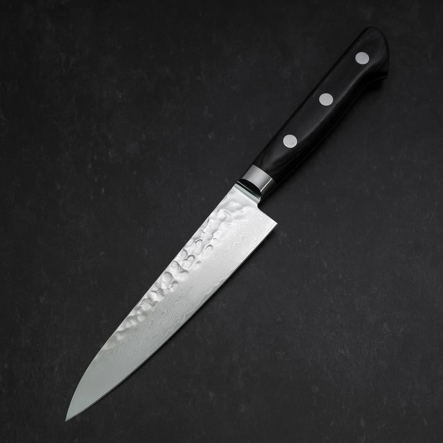 Petty VG-10 Tsuchime Damascus Western-Blue Handle 135mm