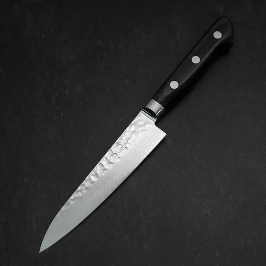 Petty VG-10 Tsuchime Damascus Western-Blue Handle 135mm