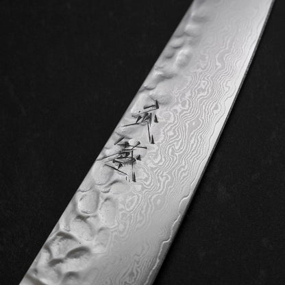 Petty VG-10 Tsuchime Damascus Western-Blue Handle 135mm