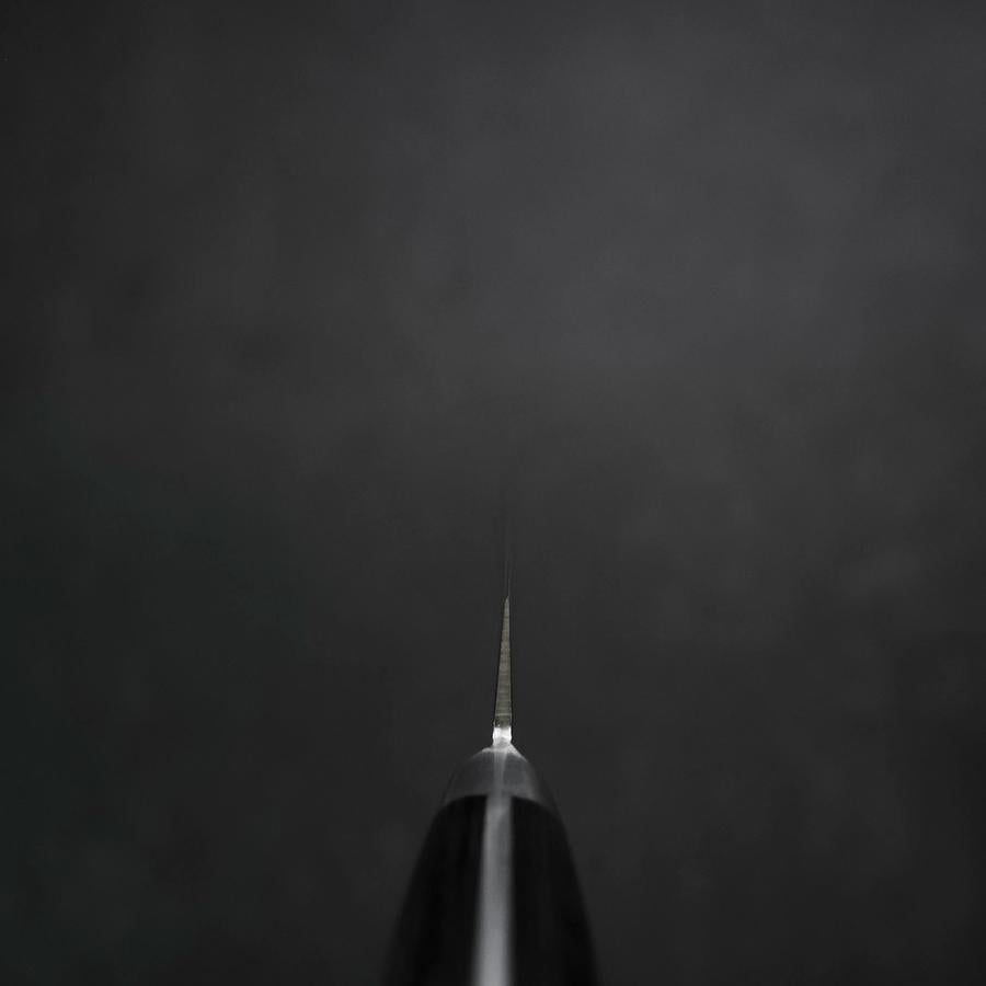 Petty VG-10 Tsuchime Damascus Western-Blue Handle 135mm