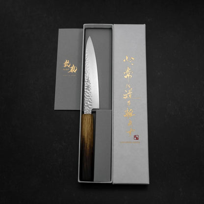 Petty VG-10 Tsuchime Damascus Yaki-Urushi Handle 150mm