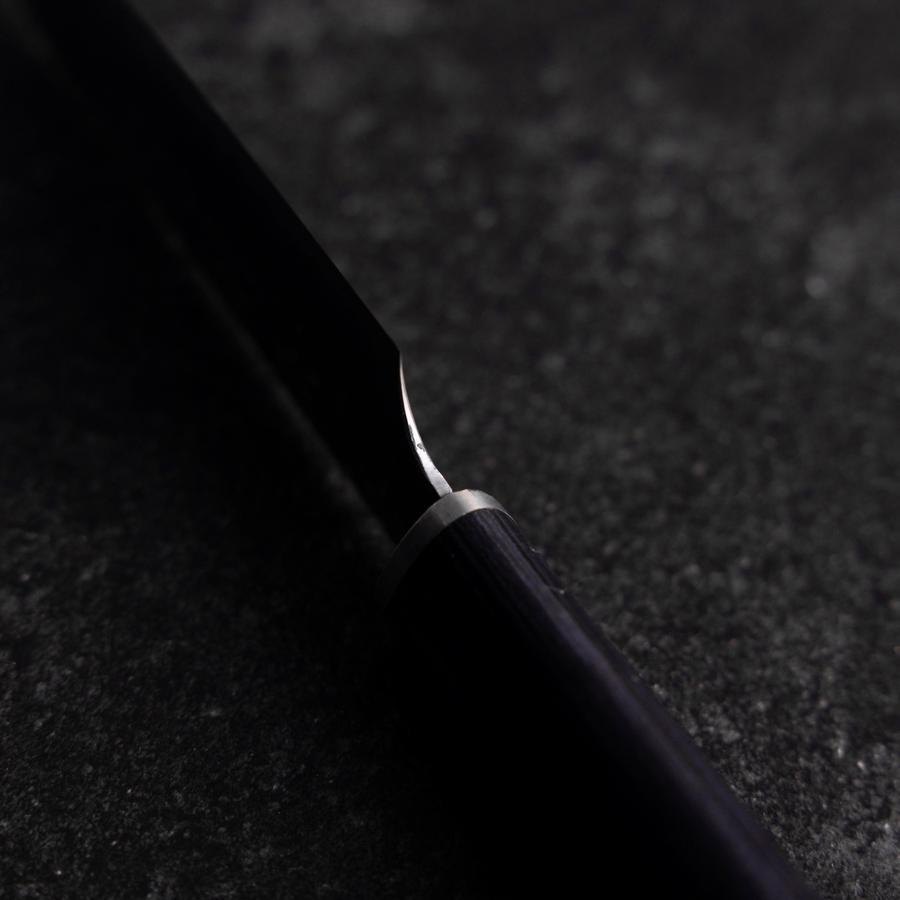 Petty VG-10 Tsuchime Oval Purple Handle 120mm (4.7”)-[Musashi]-[Japanese-Kitchen-Knives]