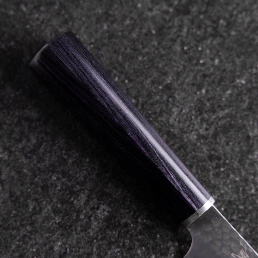 Petty VG-10 Tsuchime Oval Purple Handle 120mm (4.7”)-[Musashi]-[Japanese-Kitchen-Knives]