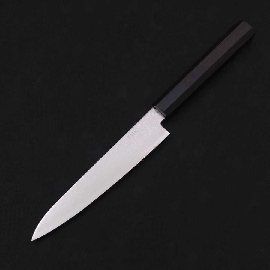 Petty ZA-18 Damascus Buffalo Ebony Handle 150mm