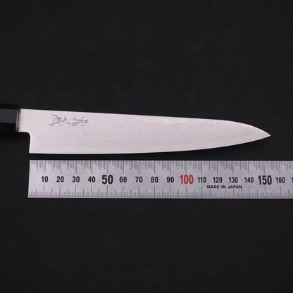 Petty ZA-18 Damascus Buffalo Ebony Handle 150mm