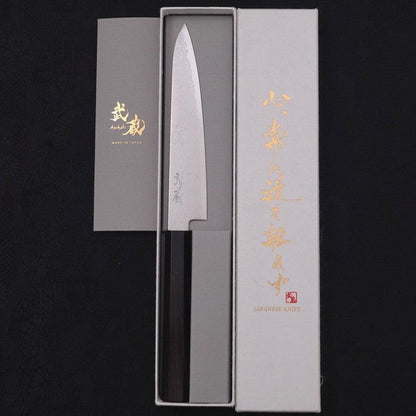 Petty ZA-18 Damascus Buffalo Ebony Handle 150mm