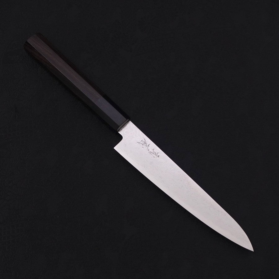 Petty ZA-18 Damascus Buffalo Ebony Handle 150mm