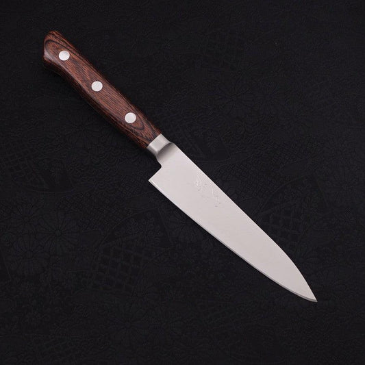 Petty knife AUS-8 Polished Western Mahogany Handle 120mm