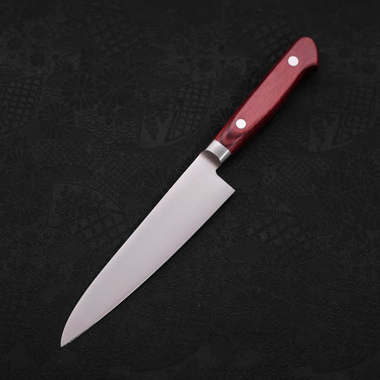 Petty knife AUS-8 Polished Western Red Handle 130mm