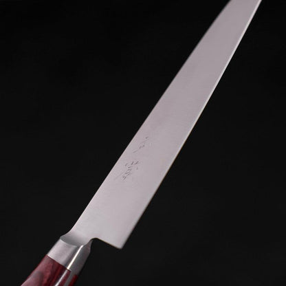 Petty knife AUS-8 Polished Western Red Handle 130mm