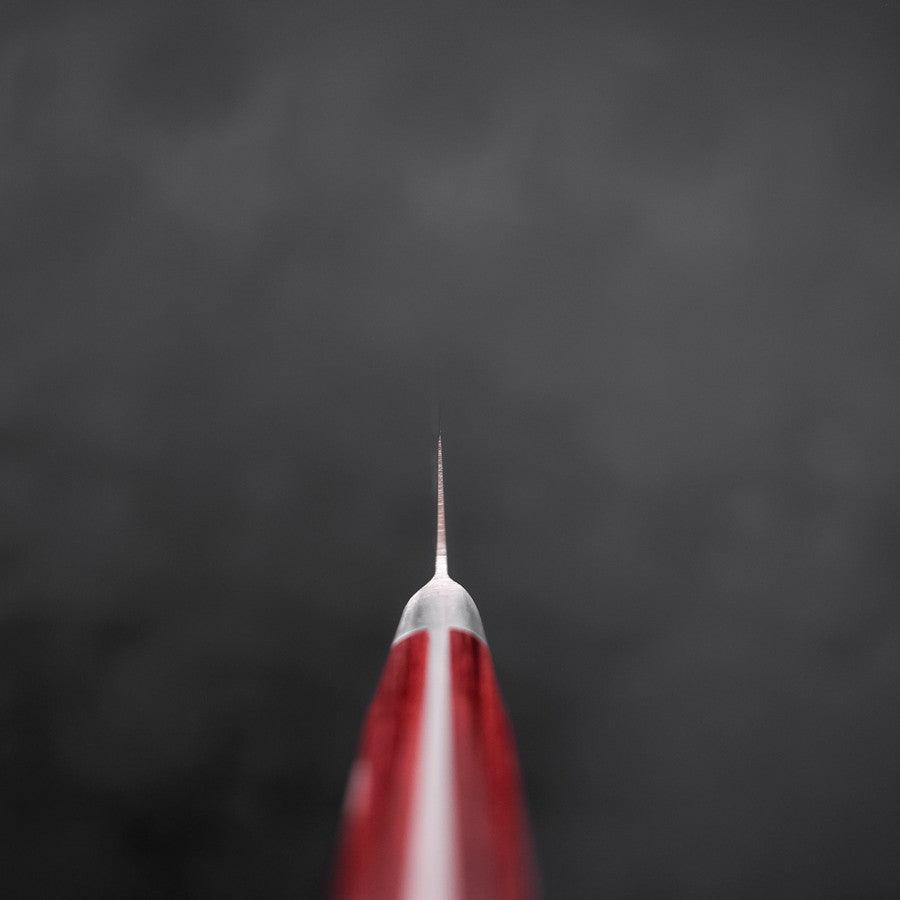 Petty knife AUS-8 Polished Western Red Handle 130mm