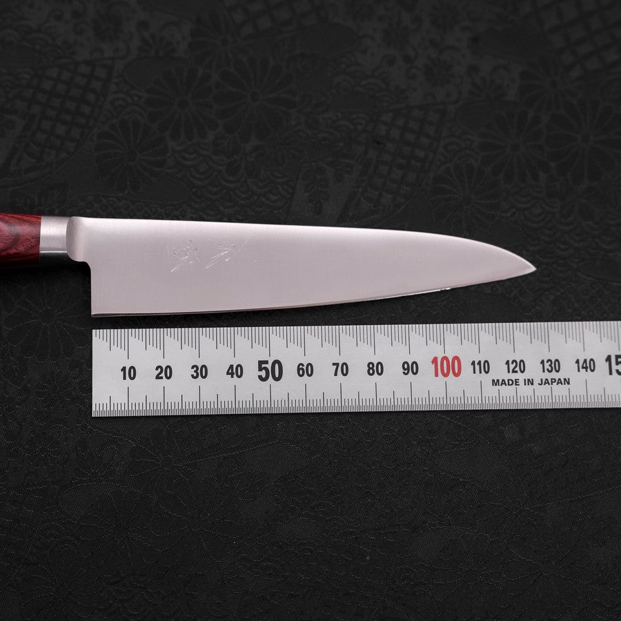 Petty knife AUS-8 Polished Western Red Handle 130mm