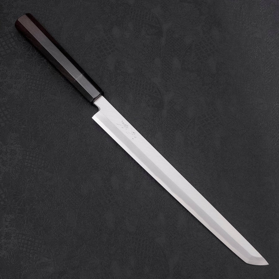 Sakimaru Takohiki White Steel #2 Kasumi Buffalo Ebony Handle 270mm